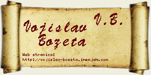 Vojislav Bozeta vizit kartica